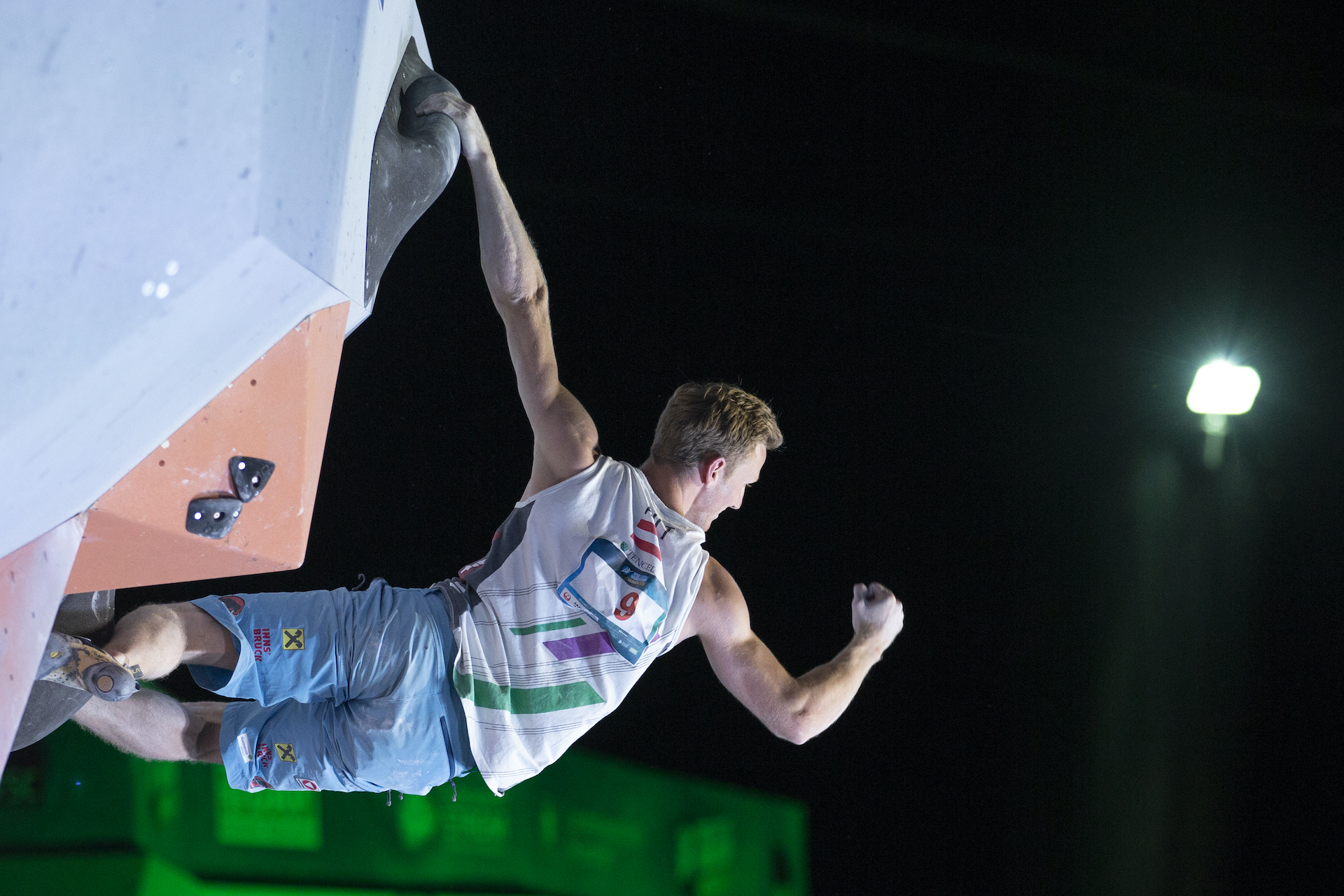 Jakob Schubert - Lead Semifinals, WC Chamonix 2018 - Photo by Heiko Wilhelm